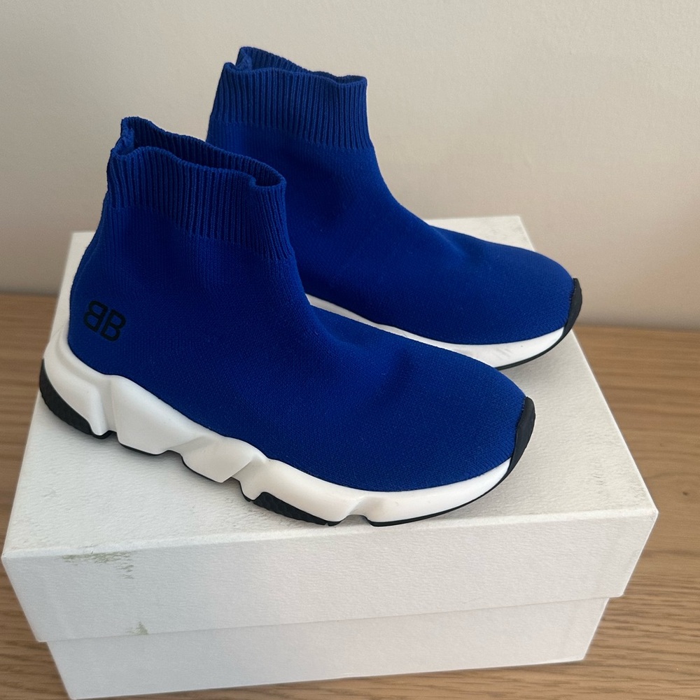 ROYAL BLUE BALENCIAGA SOCK SNEAKERS SIZE 25-26